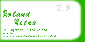roland mitro business card
