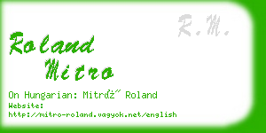 roland mitro business card